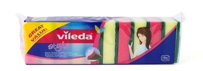 SPUGNA VILEDA ABRASIVA SET 10 PEZZI GIALLA E ROSA 1 SPUGNA VILEDA ABRASIVA SET 10 PEZZI GIALLA E ROSA