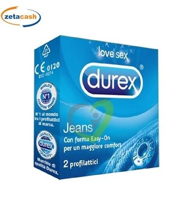 PROFILATTICI DUREX JEANS IN BOX 2 PZ 1 PROFILATTICI DUREX JEANS IN BOX 2 PZ