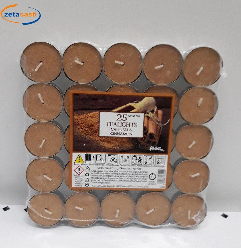 CANDELE TEALIGHTS 25 PEZZI CINNAMON