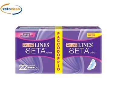 ASSORBENTI LINES SETA CON ALI 22 PZ 1 ASSORBENTI LINES SETA CON ALI 22 PZ