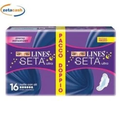 ASSORBENTI LINES SETA NOTTE CON ALI 16 PZ