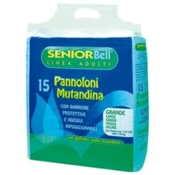 SENIORBELL GRANDE PANNOLINI Per ADULTI 15 PEZZI, >70 Kg