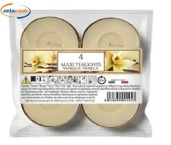 TEA LIGHTS MAXI 4 PEZZI VANIGLIA