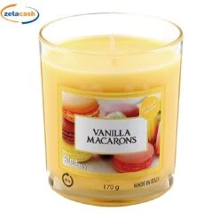 CANDELA PROFUMATA IN VASETTO VETRO VANILLA MACARONS