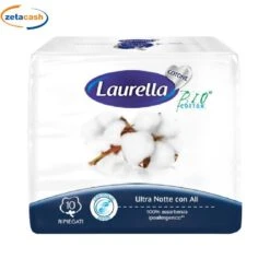 LAURELLA ASSORBENTI COTONE ULTRA NOTTE, 10 PEZZI