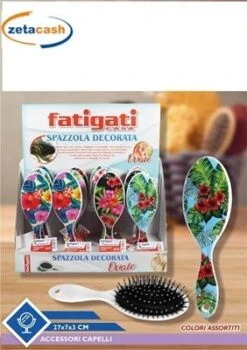 SPAZZOLA DECORATA OVALE FANTASIE ASSORTITE