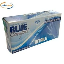 GUANTI IN NITRILE BLU SENZA POLVERE TG S100PZ