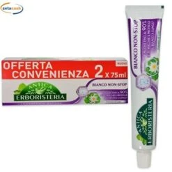 DENTIFRICIO ANTICA ERBORISTERIA 2 PEZZI BIANCO NO STOP