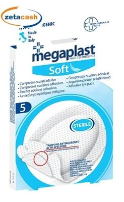 COMPRESSE OCULARI ADESIVE MEGAPLAST SOFT STERILE