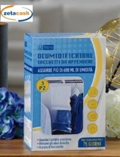 SACCHETTI 3PEZZI PER DEUMIDIFICARE DA APPENDERE