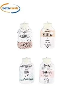 BORSA ACQUA CALDA CON COPRI BORSA IN TESSUTO 4ASS 2LT