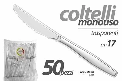 COLTELLO 50 PZ IN PLASTICA CM 17 1 COLTELLO 50 PZ IN PLASTICA CM 17