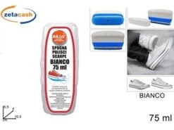 SPUGNA PULISCI SCARPE CON LIQUDO BIANCO 75 ML