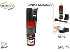 SPRAY PER SCARPA IN CAMOSCIO NERO 200 ML CON SPAZZOLA