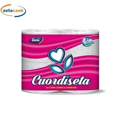 CARTA IGIENICA 4 ROTOLI CUOR DI SETA PROFUMATA 1 CARTA IGIENICA 4 ROTOLI CUOR DI SETA PROFUMATA