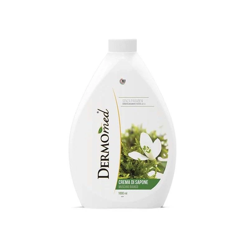 DERMOMED RICARICA CREMA DI SAPONE MUSCHIO BIANCO 1000ML 1 DERMOMED RICARICA CREMA DI SAPONE MUSCHIO BIANCO 1000ML