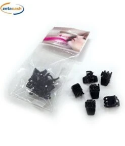 PINZA PER CAPELLI POLIPO MINI NERA 6 PEZZI