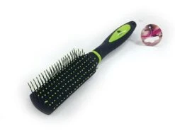 SPAZZOLA DENTATA RETTANGOLARE AIR COLORE NERO FLUO