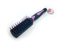 SPAZZOLA DENTATA PREMIUM RETTANGOLARE AIR COLORE NERO FLUO