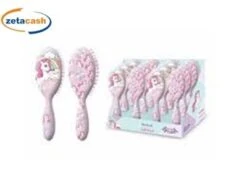 SPAZZOLA PER CAPELLI OVALE COLORATA CON UNICORNO ASS